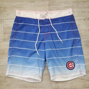 MLB Genuine Merchandise‎ Men’s Chicago Cubs Striped Board Shorts Blue M